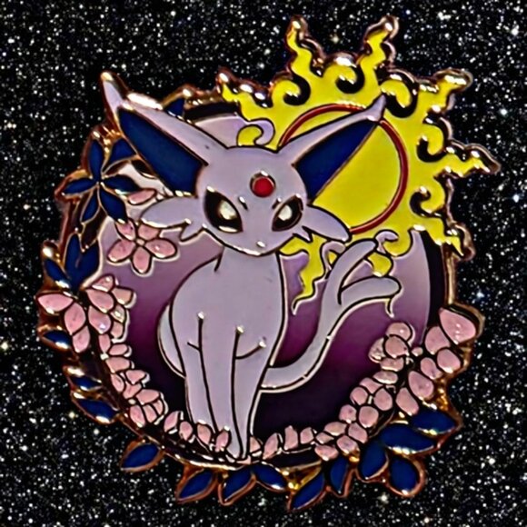 Pokemon Other - Espeon Sunlit Blossom Pokémon Enamel Pin – Elegant Psychic Type Collector’s Pin